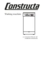 CONSTRUCTA Washing machine Instruction Manual And Installation Instructions предпросмотр