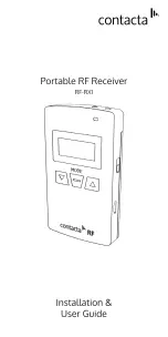 Contacta RF-RX1 Installation & User Manual preview