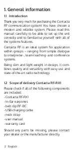 Preview for 2 page of Contacta RF-RX1 Installation & User Manual