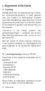 Preview for 32 page of Contacta RF-RX1 Installation & User Manual