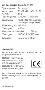 Preview for 38 page of Contacta RF-RX1 Installation & User Manual