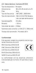 Preview for 58 page of Contacta RF-RX1 Installation & User Manual