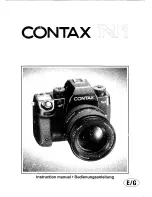 Preview for 1 page of Contax 141000 -  N 1 SLR Camera Instruction Manual