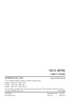 Preview for 81 page of Contec AD12-8(PM) User Manual