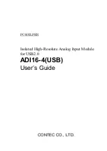 Preview for 1 page of Contec ADI16-4(USB) User Manual