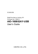 Preview for 1 page of Contec AIO-160802AY-USB User Manual