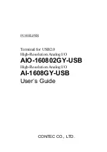 Contec AIO-160802GY-USB User Manual preview