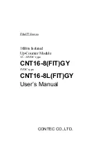 Preview for 1 page of Contec CNT16-8FITGY User Manual