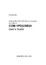 Предварительный просмотр 1 страницы Contec COM-1PD(USB)H User Manual