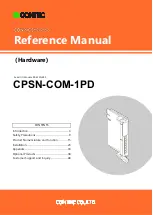 Contec CONPROSYS nano CPSN-COM-1PD Reference Manual preview