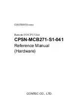 Contec CONPROSYS nano CPSN-MCB271-S1-041 Reference Manual preview