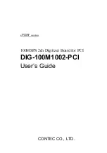 Preview for 1 page of Contec DIG-100M1002-PCI User Manual