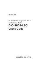 Contec DIO-96D2-LPCI User Manual preview