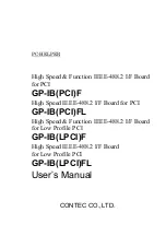 Contec GP-IB(LPCI)F User Manual preview