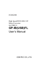 Contec GP-IB(USB)FL User Manual предпросмотр