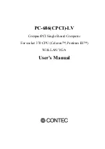 Preview for 1 page of Contec PC-686CPCI-LV User Manual