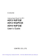 Предварительный просмотр 2 страницы Contec PCI-bus Analog Input Multi-Function Board AD12-16(PCI)E User Manual