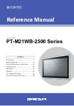 Contec PT-M21WB-2500 Series Reference Manual предпросмотр