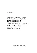 Preview for 1 page of Contec SPC-8520-LA User Manual