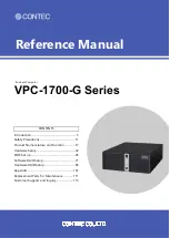 Предварительный просмотр 1 страницы Contec VPC-1700-G Series Reference Manual