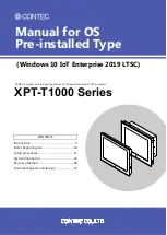 Contec XPT-T1000 Series Manual preview