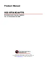 Предварительный просмотр 1 страницы Contemporary Research ICA-FT6 Product Manual