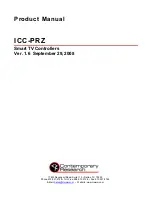 Contemporary Research ICC-PRZ Product Manual предпросмотр