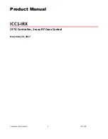 Contemporary Research ICC1-IRX Product Manual предпросмотр