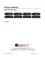 Предварительный просмотр 1 страницы Contemporary Research QIP-HDMI 2 Product Manual