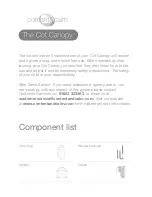 Preview for 2 page of Content & Calm COT CANOPY Instructions For Use Manual