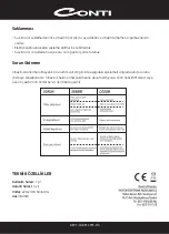 Предварительный просмотр 8 страницы Conti KEYF-I DEM CTM-113 Manual