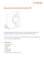 Continal Quantum dial thermostat-RF Quick Manual preview