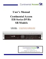 Preview for 1 page of Continental Access CADV-H-SR08 EH-Series User Manual