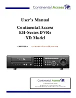 Preview for 1 page of Continental Access CADV-H-XD16 User Manual