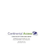 Предварительный просмотр 92 страницы Continental Access SUPERTERM CIC1800 Installation And Service Manual