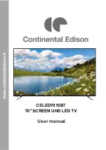 CONTINENTAL EDISON CELED7019B7 User Manual preview