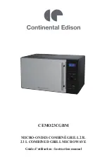 CONTINENTAL EDISON CEMO23CGBM Instruction Manual preview