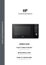 CONTINENTAL EDISON CEMO23GB Instructions For Use Manual preview