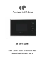 Preview for 1 page of CONTINENTAL EDISON CEMO34CEB2 Instruction Booklet