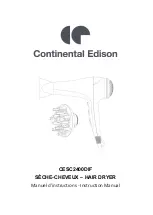 Предварительный просмотр 1 страницы CONTINENTAL EDISON CESC2400DIF Instruction Manual