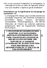 Предварительный просмотр 9 страницы CONTINENTAL EDISON CETI4Z2BV2 Instructions For Use Manual