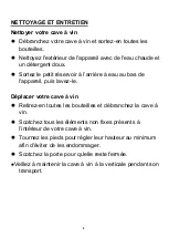 Preview for 8 page of CONTINENTAL EDISON LA NOUVELLE CAVE CECWC2Z77C Instruction Booklet