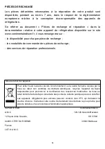 Предварительный просмотр 19 страницы CONTINENTAL EDISON LA NOUVELLE CAVE CECWC36B Instruction Booklet