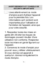 Preview for 2 page of CONTINENTAL EDISON LA NOUVELLE CAVE Instruction Booklet