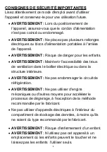 Preview for 3 page of CONTINENTAL EDISON NOUVELLE CAVE CECWC52B Instruction Booklet