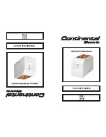 Preview for 1 page of Continental Electric CE23432 Instruction Manual