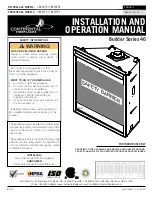 Preview for 1 page of Continental Fireplaces 46 Series Installation And Operation Manual