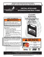 Предварительный просмотр 1 страницы Continental Fireplaces BCDV33NR Installation And Operating Instructions Manual