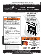 Continental Fireplaces BCDV36CFGN Installation And Operating Instructions Manual preview