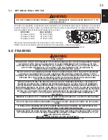 Preview for 33 page of Continental Fireplaces BCDV36CFNTR Installation And Operating Instructions Manual